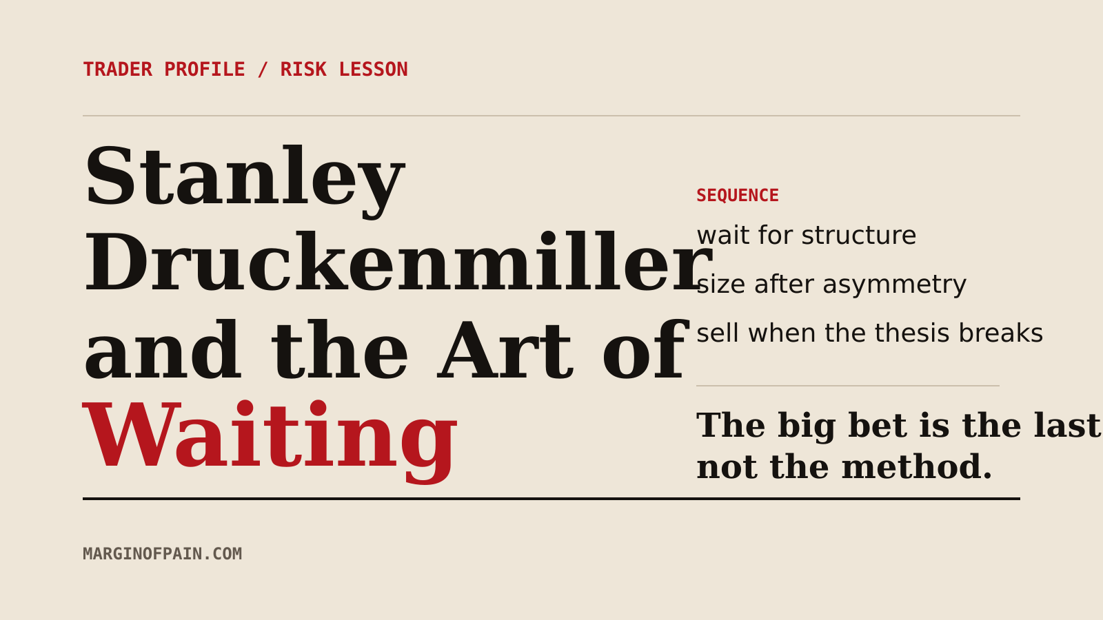 Stanley Druckenmiller and the Art of Waiting